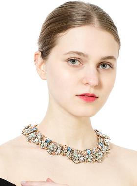 亚马爆逊款项 欧美时链尚创晶意项饰水宝石锁骨链JN0024 跨境 配