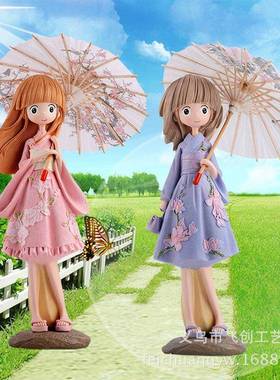 is风日式n杂货装饰树脂工艺SSM6601品和服少创意礼品女生日物送礼