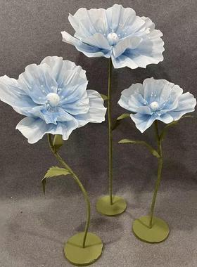 网红橱花窗纸婚装饰花婚庆立杆艺86184影楼杂志广告拍摄布置礼路