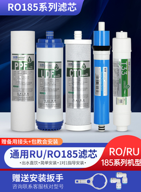 芯园适用沁园净水器滤芯家用直饮10寸RO185I C D E F过滤器RU185A