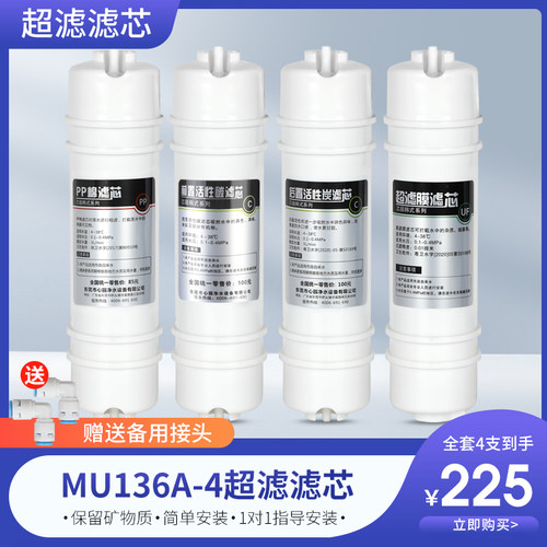 芯园品牌超滤机器滤芯，4支装，不带排污