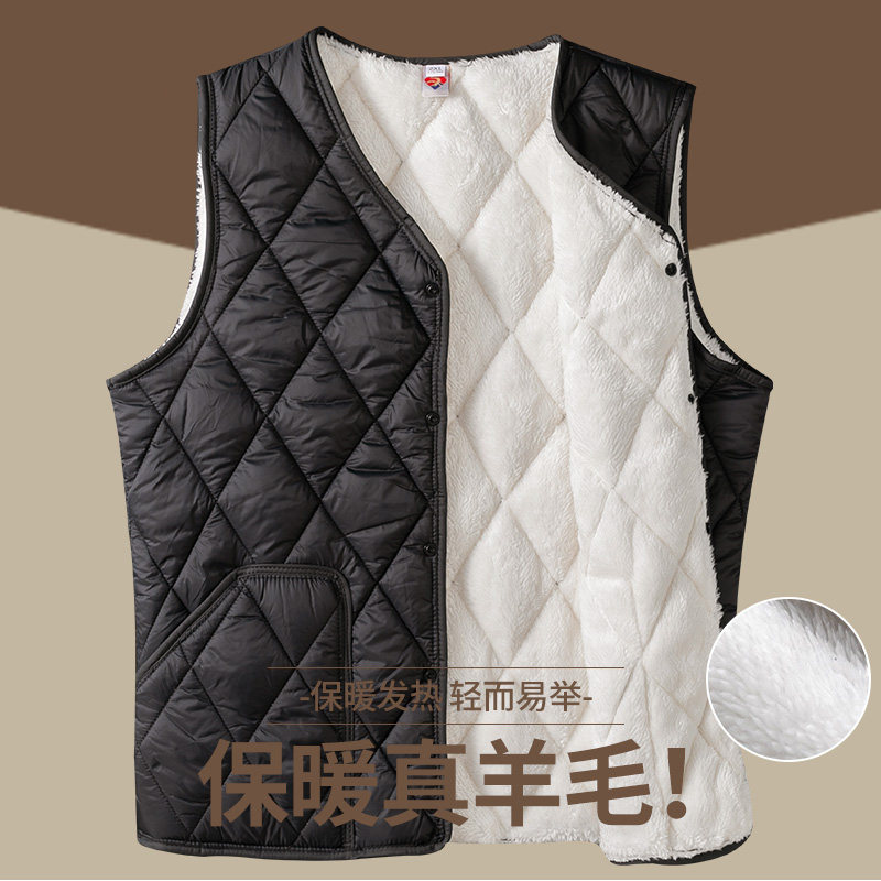 羽绒马甲男士冬季羊绒保暖背心