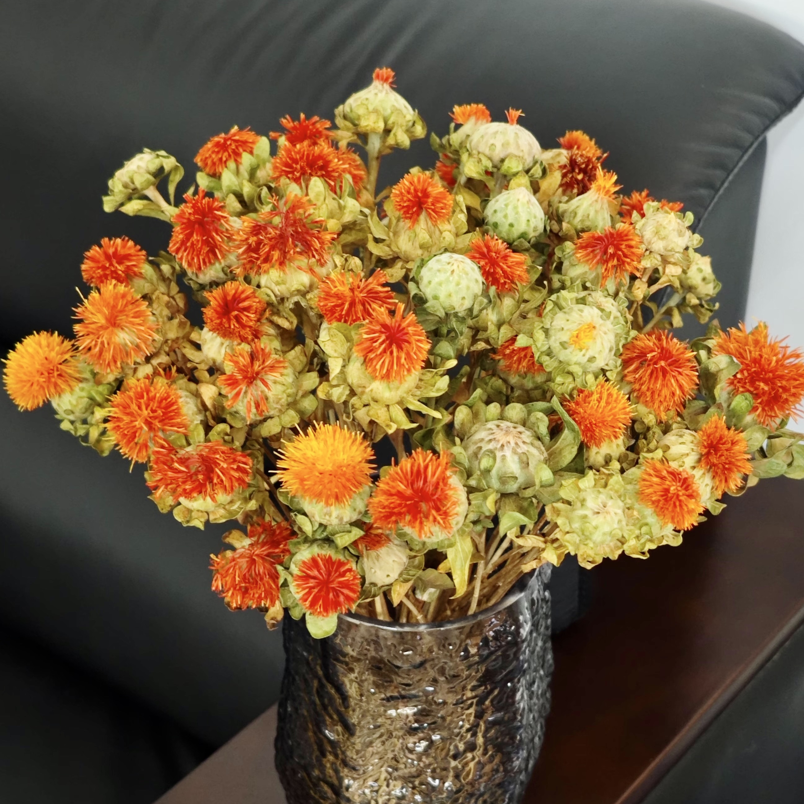 橙菠萝干花天然风干花材 北欧 ins 风家居客厅插花装饰永生花
