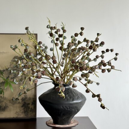 顺丰发货宝石尤加利老果天然带枝风干花束客厅摆件插花文艺花材