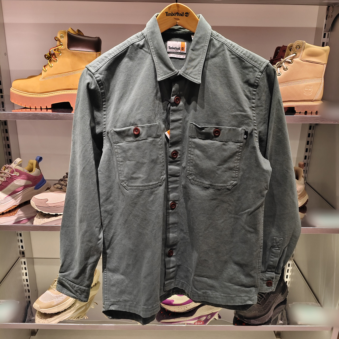 Timberland/添柏岚2025男装衬衫式外套秋冬新款户外夹克宽松A44W5