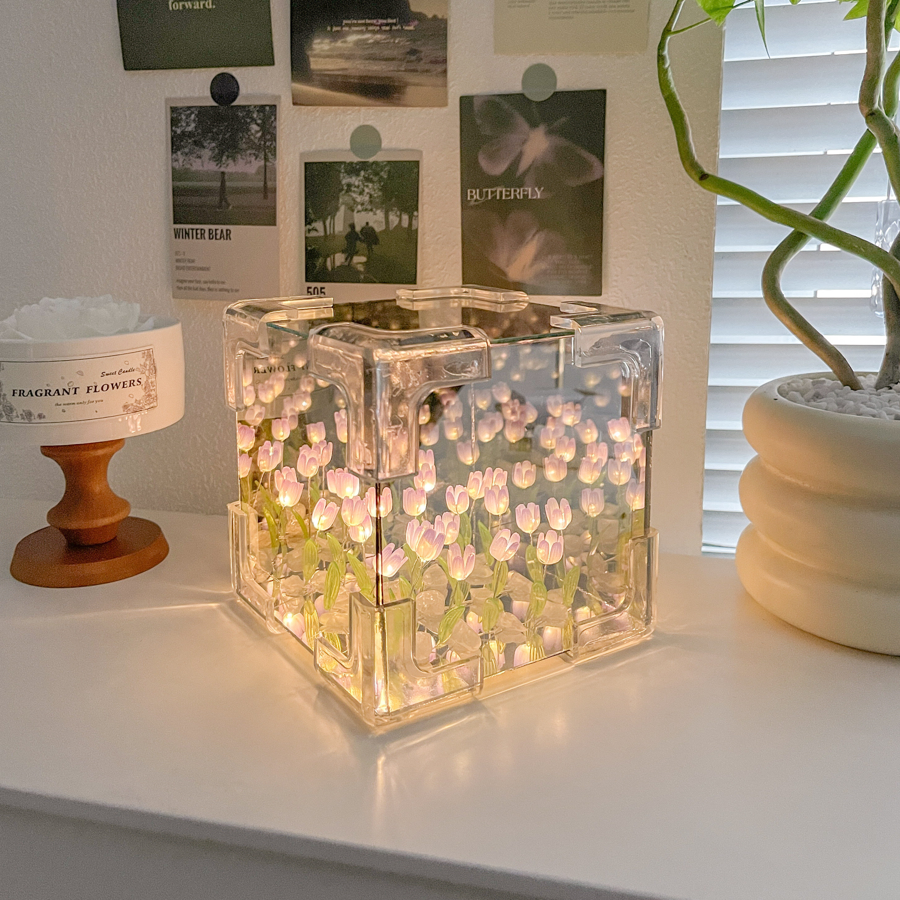 Tulip night light sea Handmade diy birthday gift for a girl's best friend, practical graduation gift for a girl's girlfriend thumbnail 2