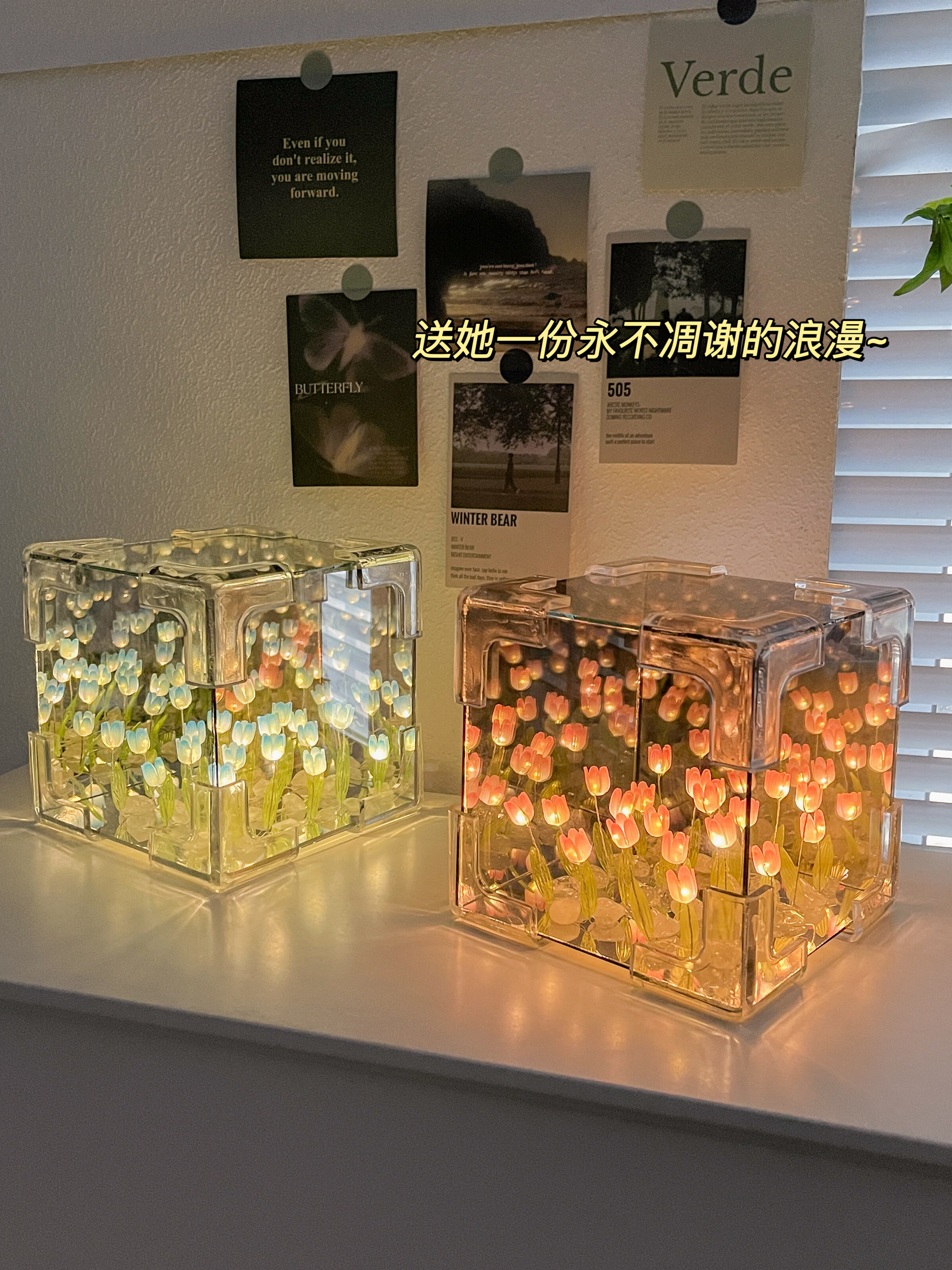 Tulip night light sea Handmade diy birthday gift for a girl's best friend, practical graduation gift for a girl's girlfriend thumbnail 8