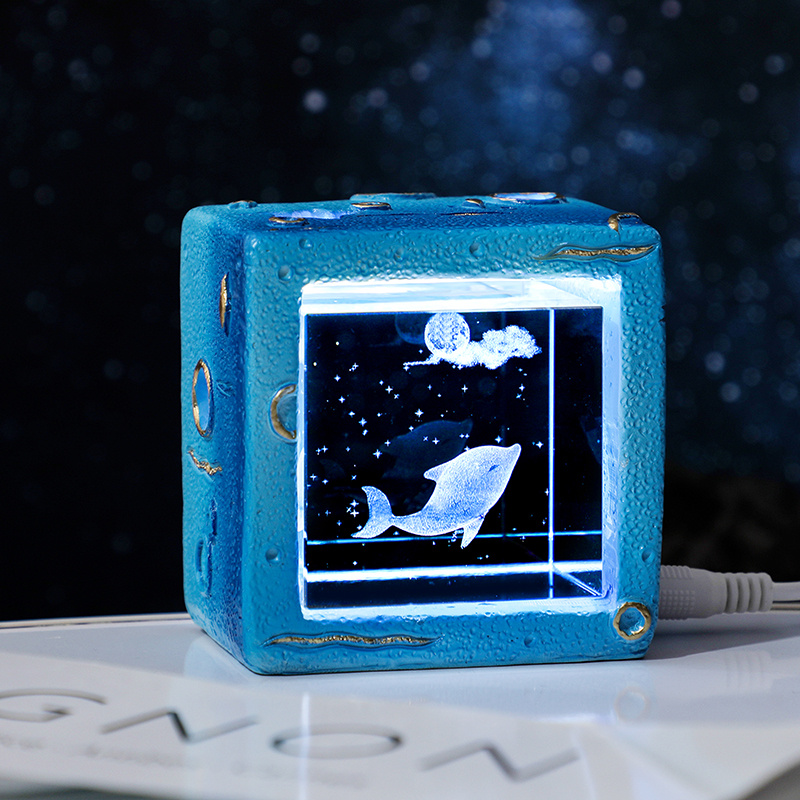生日礼物女生闺蜜发光水晶摆件小夜灯送男朋友女孩高级感小众实用