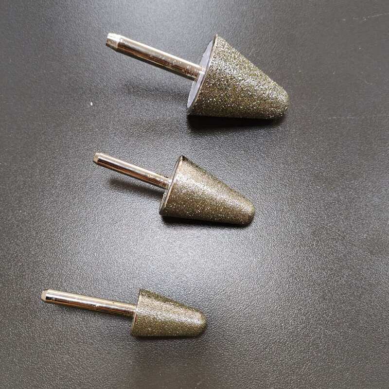 b针圆锥形金刚石伞形砂轮手电钻头石材抛光树脂磨头玻璃倒角钻头