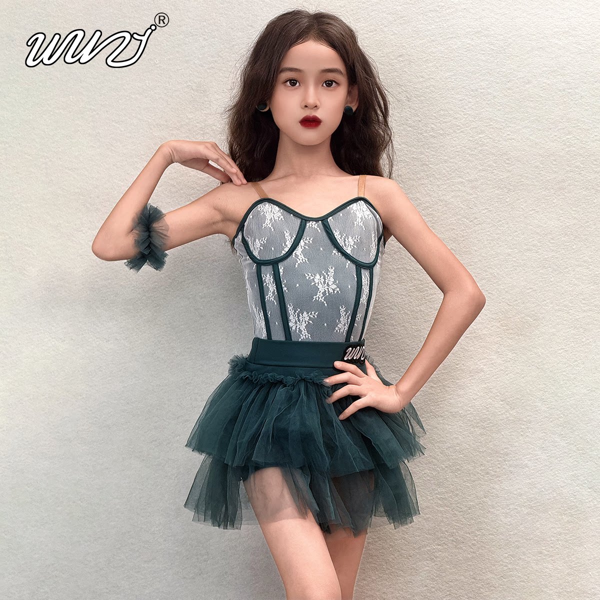 舞姿拉丁舞服女童练习服2026夏新款新品少儿童舞蹈套装分体练功服