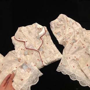 甜美加绒加厚家居服 冬天金丝绒长袖 2025新款 可爱小熊睡衣女春秋季