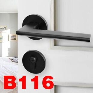 7255磁吸静音门锁不锈钢静音执手锁卧室实木房门锁室内美式 木门锁