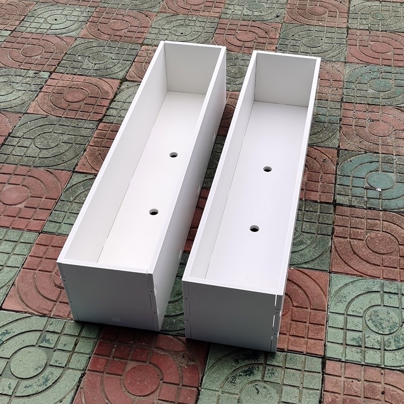 长方形水泥花盆新款马槽户外阳台庭院绿植落地盆长条种菜镁泥花箱