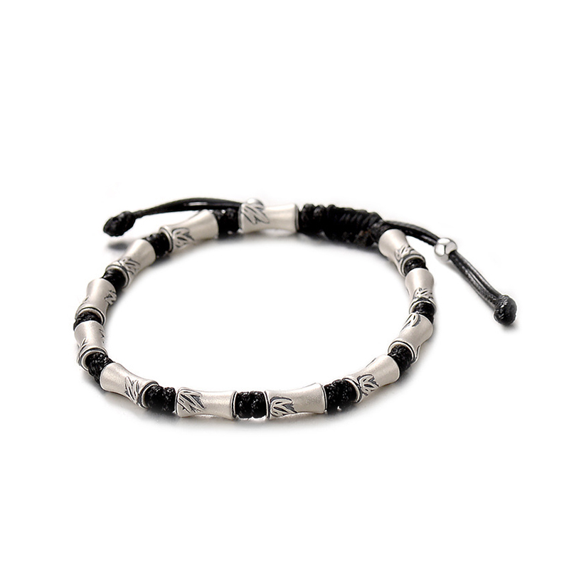 AKAK999纯银节节高升竹节手链