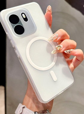 一加Ace6T手机壳套OnePlus Ace6T磨砂半透明ACE6磁吸无线充电可车载保护套全包边散热男女0PP0亲肤感新品5G薄