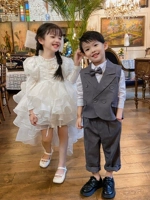 Осеннее свадебное платье для влюбленных, элитная длинная юбка, летняя одежда, наряд маленькой принцессы