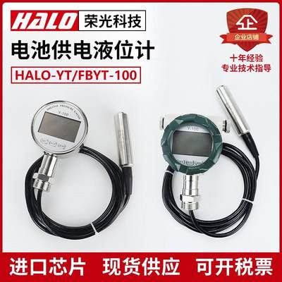 HALO-YT-Y100 电池供电高精度数字投入式液位计 液位高度显示表