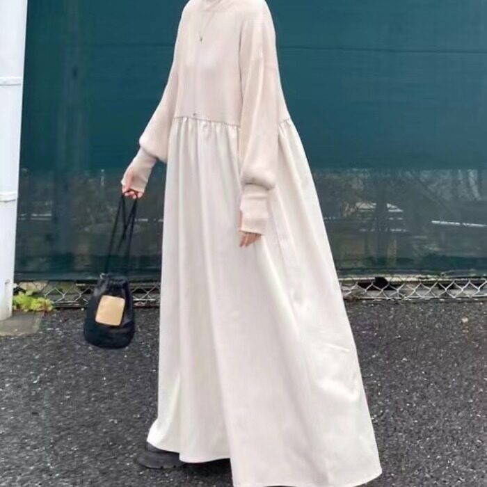 跨境日系高领宽松娃娃款