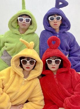 New Teletubbies Costume Adults Lala Tinky Winky Onesies Cos