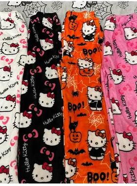 Cute Sanrio Cartoon Pajamas Anime Hello Kitty Pants Multicol