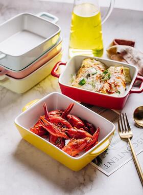 baking tray ceramic cheese casserole oven western food dish