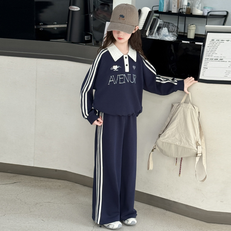女童运动服套装超好看炸街少女孩11-12-13岁户外搭配潮流宽松可爱