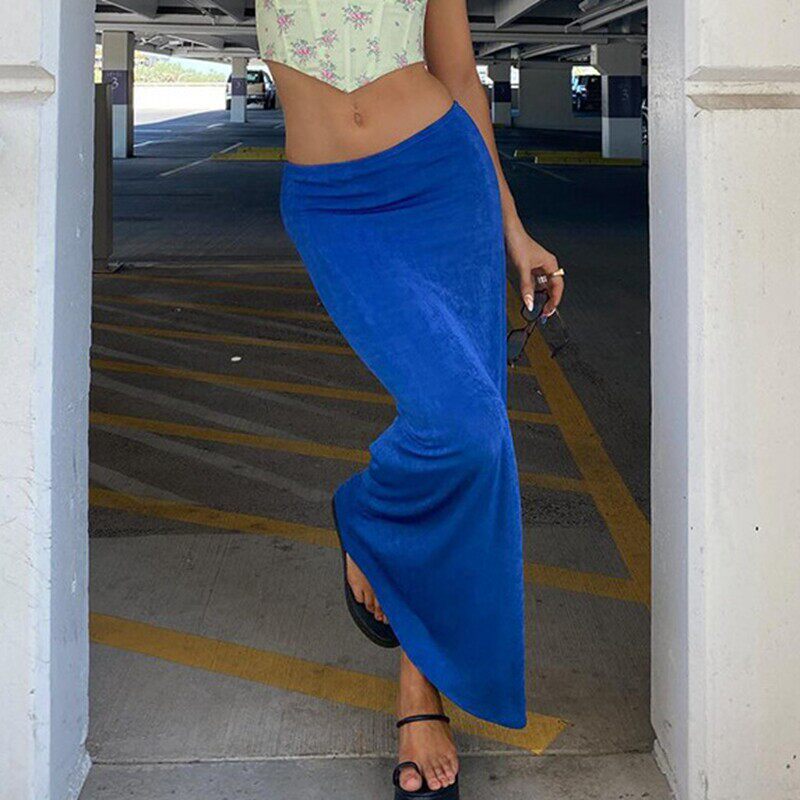 Y2K Vintage Bodycon Mini Skirt High Waist Skinny Women Caual