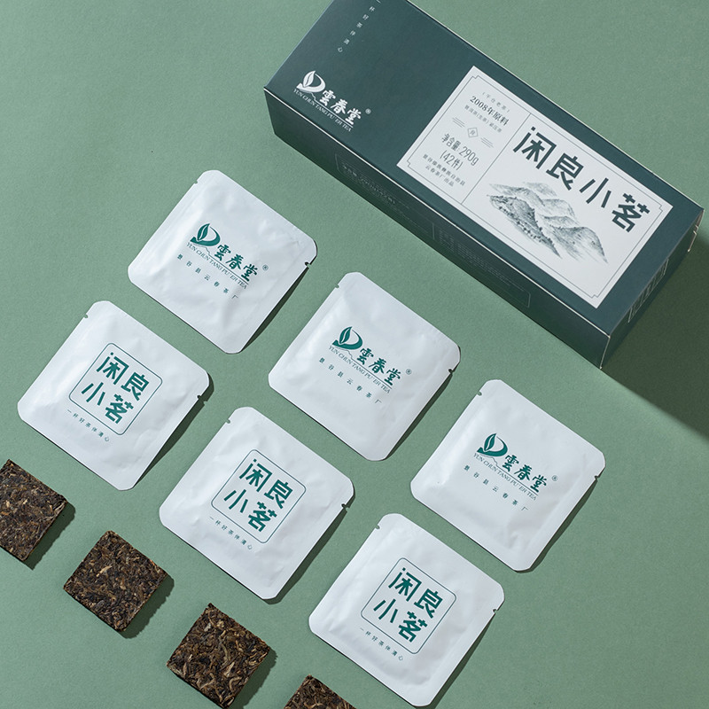 42片装/盒2008年云南古树普洱老生茶小片茶便携袋装一片一泡290g