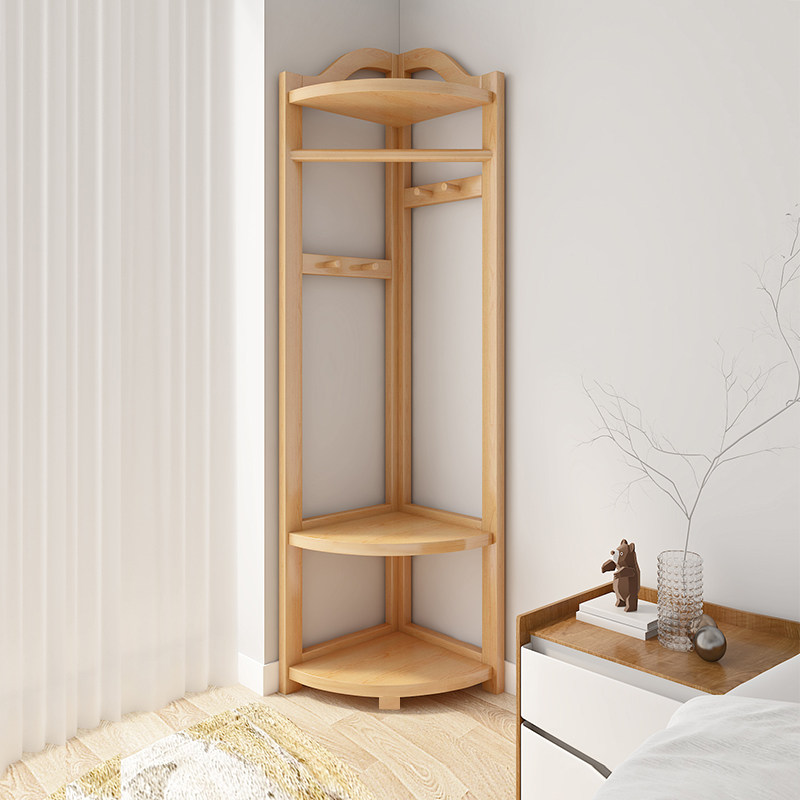 佳佑沐情实木转角衣帽架