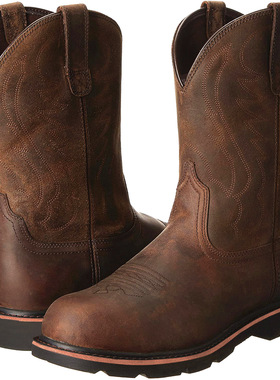 plus size 48 men leather boots Western cowboy boots男马丁靴