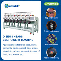 Garment Clothing Textile 8 Head Embroidery Machine Multihead