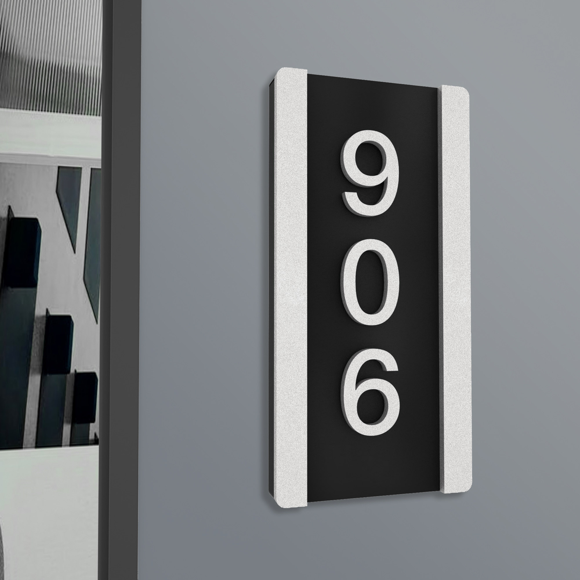 定制数字门贴家庭住宅入户门号轻奢标识家用酒店包厢宿舍高档房号订做