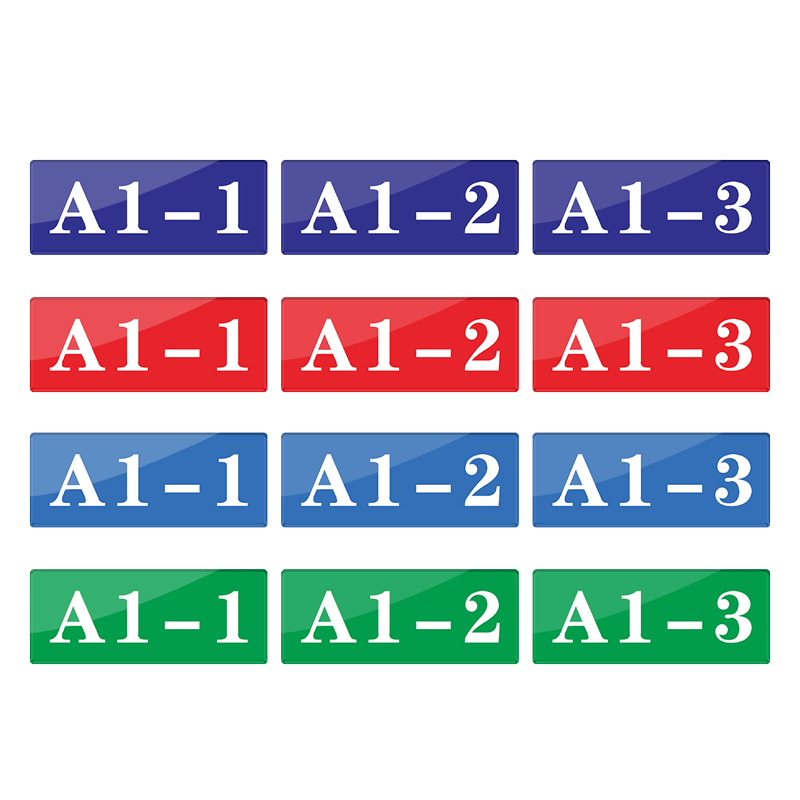 工厂仓库货架编号数字磁铁强磁号码牌贴标志牌签物料库位英文分区标识定制亚克力墙贴机台标识牌数字贴定制