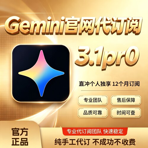 【Geminipro ！】Gemini3.1pro 3.0 3.5个人独立代订阅直冲