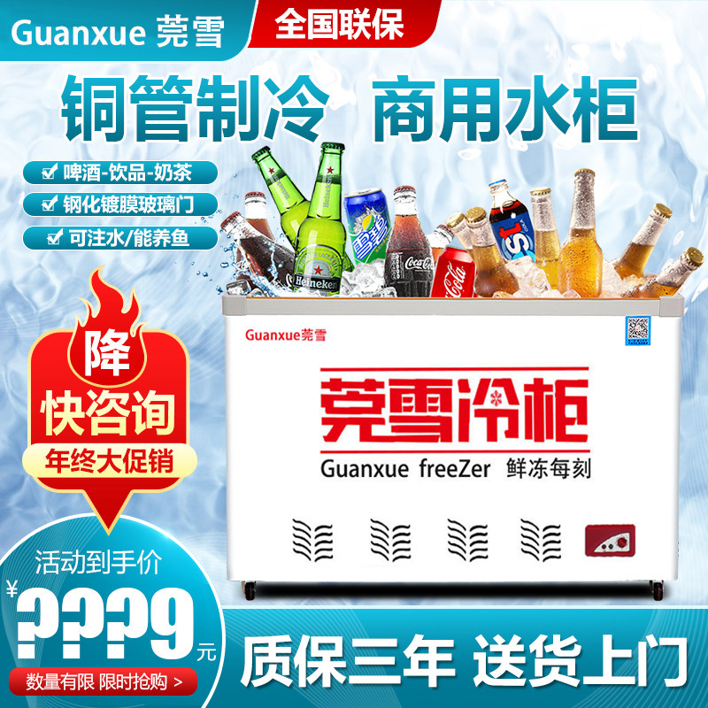 莞雪SG-258/298/358升冰柜单温冷藏冷冻柜啤酒饮料水柜展示雪糕柜