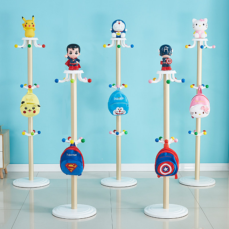 儿童衣架落地卧室卡通可爱挂衣架简约现代家用衣帽架创意衣服架子