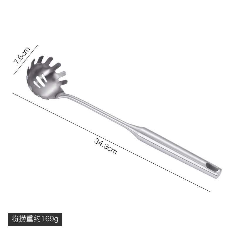 304不锈钢锅铲全钢防烫烹饪厨具厨师家用炒菜铲汤勺炒铲漏勺套装