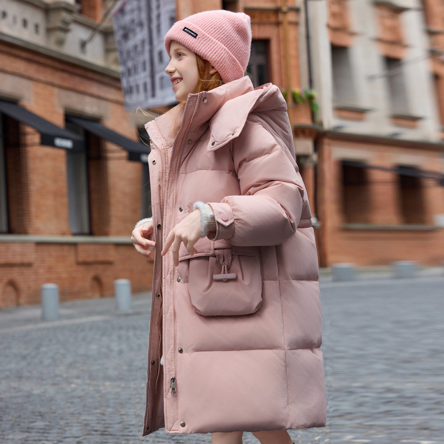 儿童羽绒服女童中长款加厚冬装2025新款韩版洋气中大童白鸭绒童装