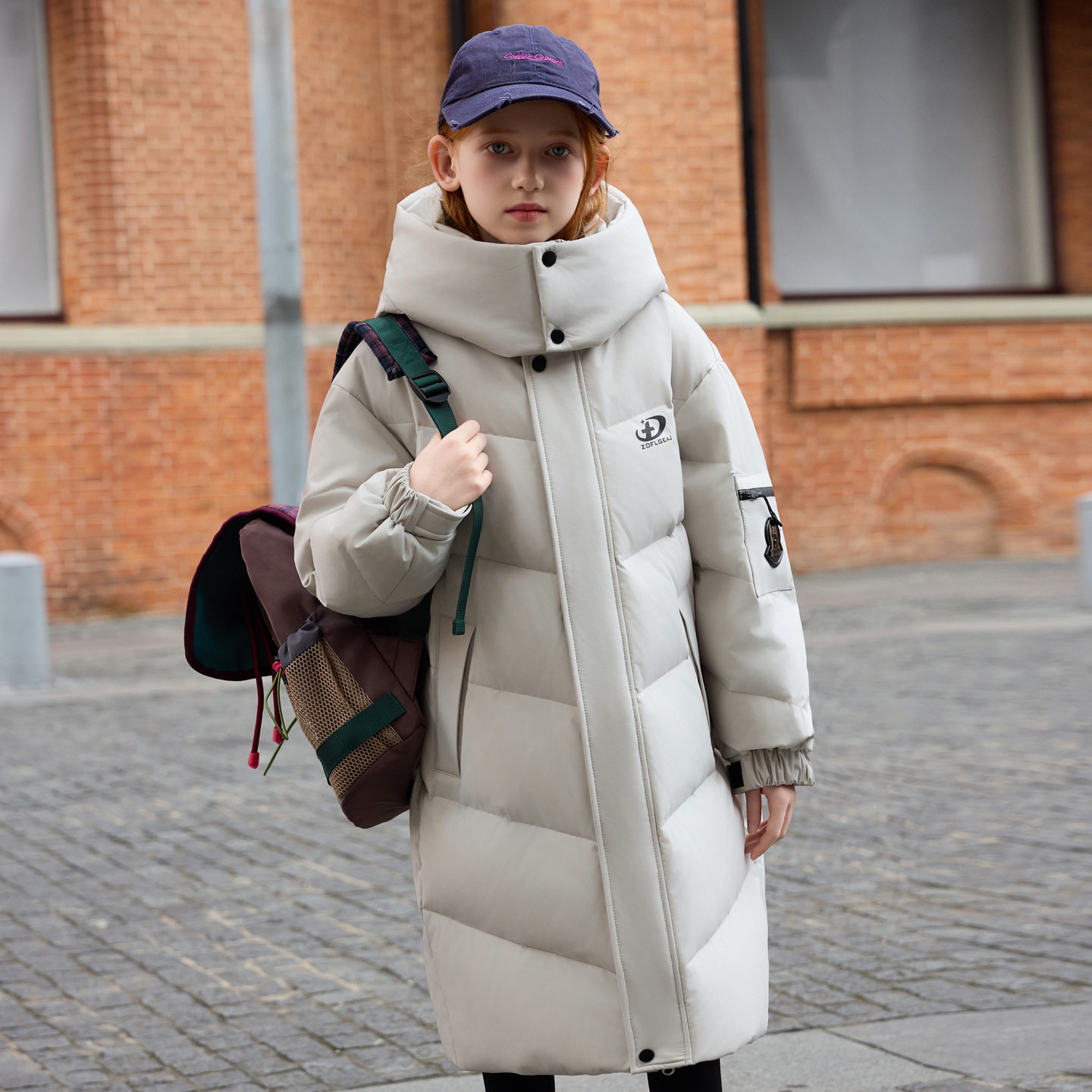 女童羽绒服中长款儿童加厚白鸭绒冬装中大童2025新款韩版洋气外套