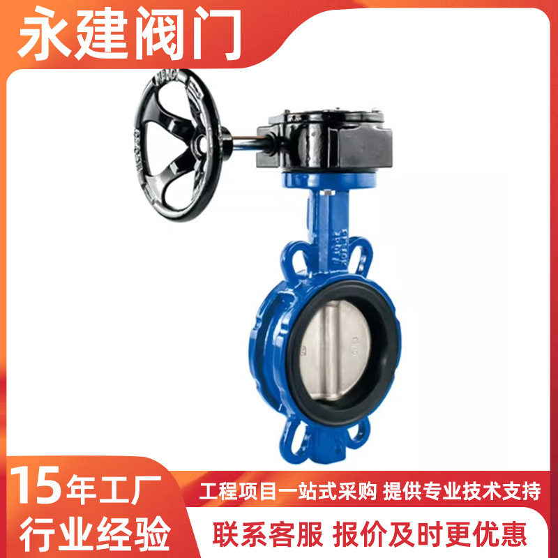 永建阀门蝶阀涡轮对夹蝶阀D37