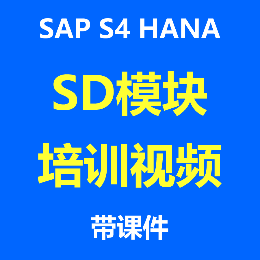 SAP SD模块培训学习视频录播带课件共2套课程SD全业务流程送资料