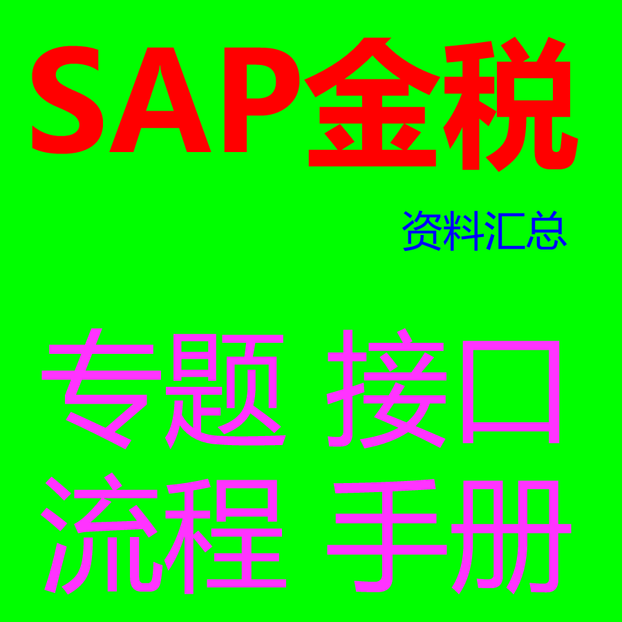 SAP 金税实施资料汇总 含专题接口增强开发流程图用户手册