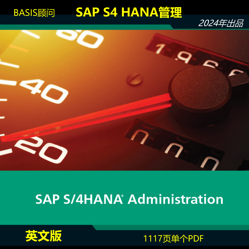 SAP S4 HANA系统管理  BASIS顾问专用 2024年 1117页PDF 英文版