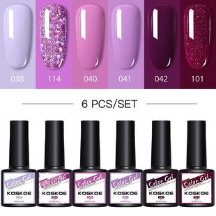 8ml Gel Nail Polish Set 4/6Pcs Glitter Nail Gel Kit Manicure