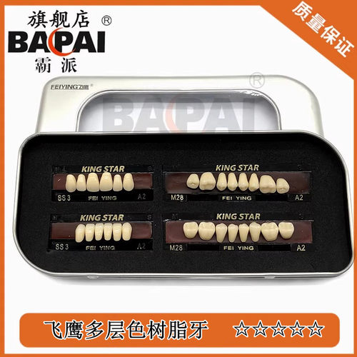 飞鹰树脂牙前塑后钢全口义齿