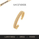 ASCENDER圆珠锆石开口手镯女原创设计轻奢精致高级感手环新款