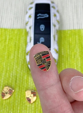 适用保时捷钥匙小车标志Macan卡宴Taycan帕拉梅拉718金属91铜卡曼