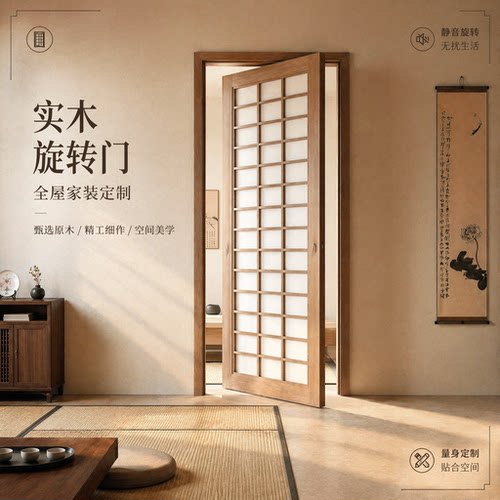 定制实木旋转门全国上门安装
