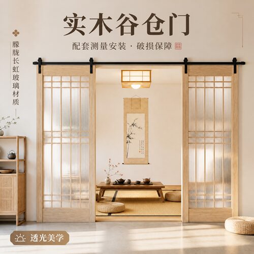 定制实木谷仓门全国上门安装