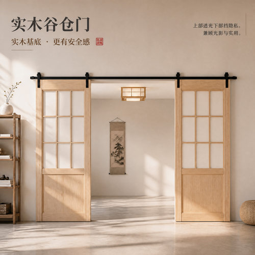 定制实木谷仓门全国上门安装
